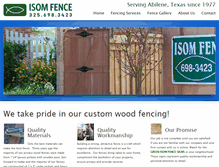 Tablet Screenshot of isomfence.com